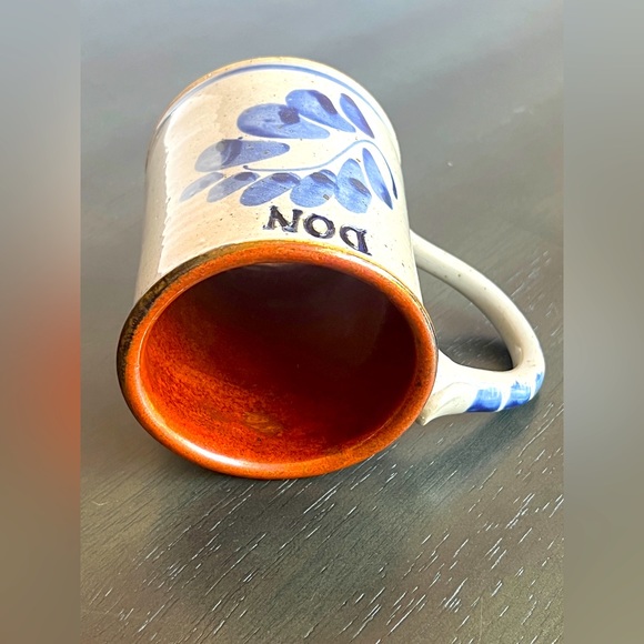 VTG DON HARVEY Salt Glazed Stoneware Studio Pottery Mug. Handmade Artist Signed - Picture 4 of 5